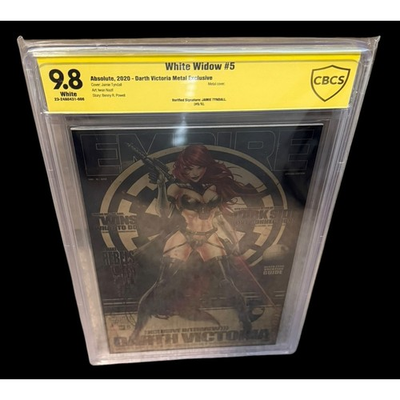 #ad White Widow #5 Absolute Darth Victoria Metal Exclusive CBCS 9.8 Signed Tyndall $299.95