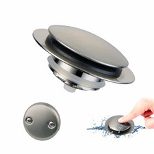 Brushed Bathtub Stopper Tub Drain,Welsan Universal Pop Up Tub Drain Stopper R...