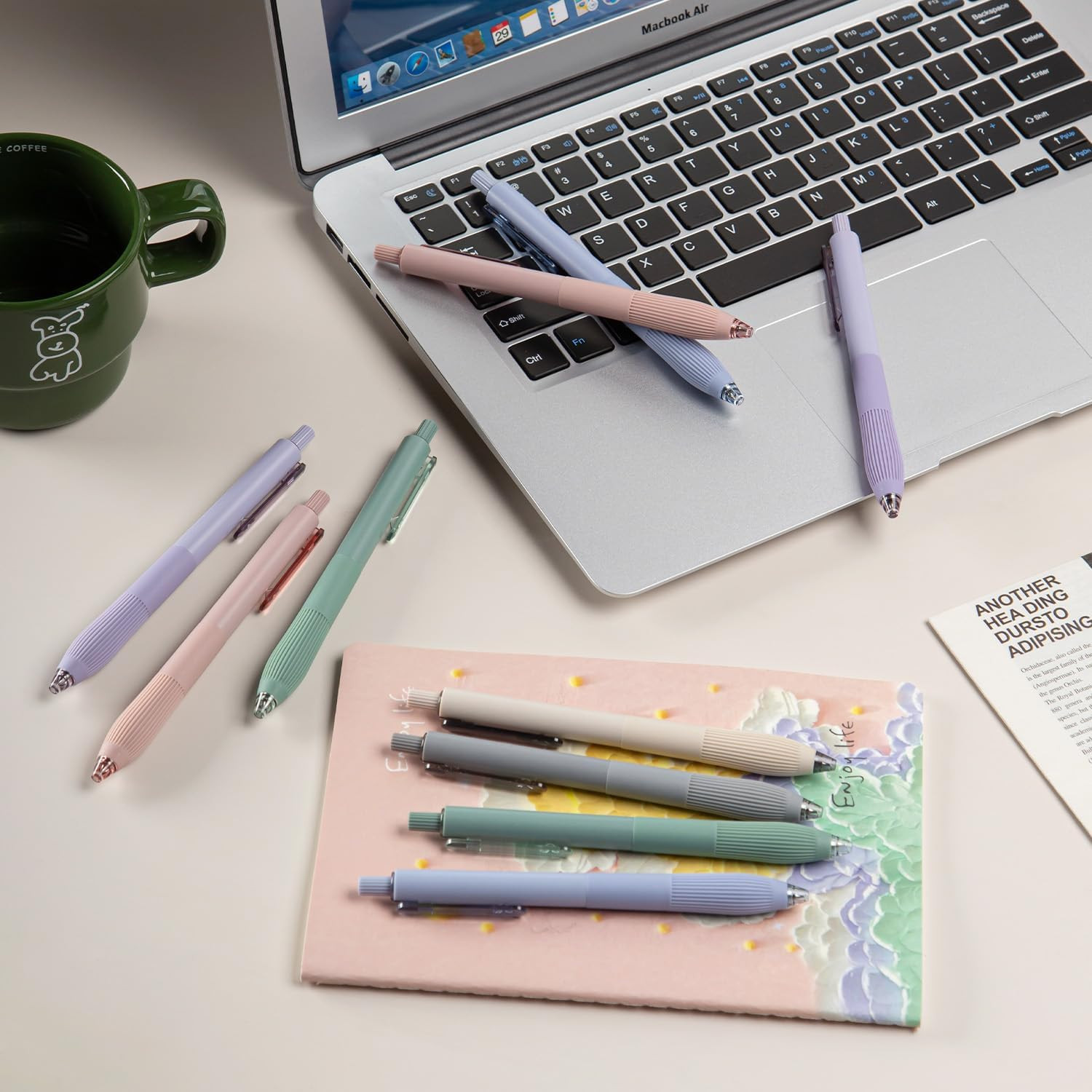 Gel Pens Black Ink Pens for Office 0.5Mm Fine Point Pens Smooth Writing Retracta