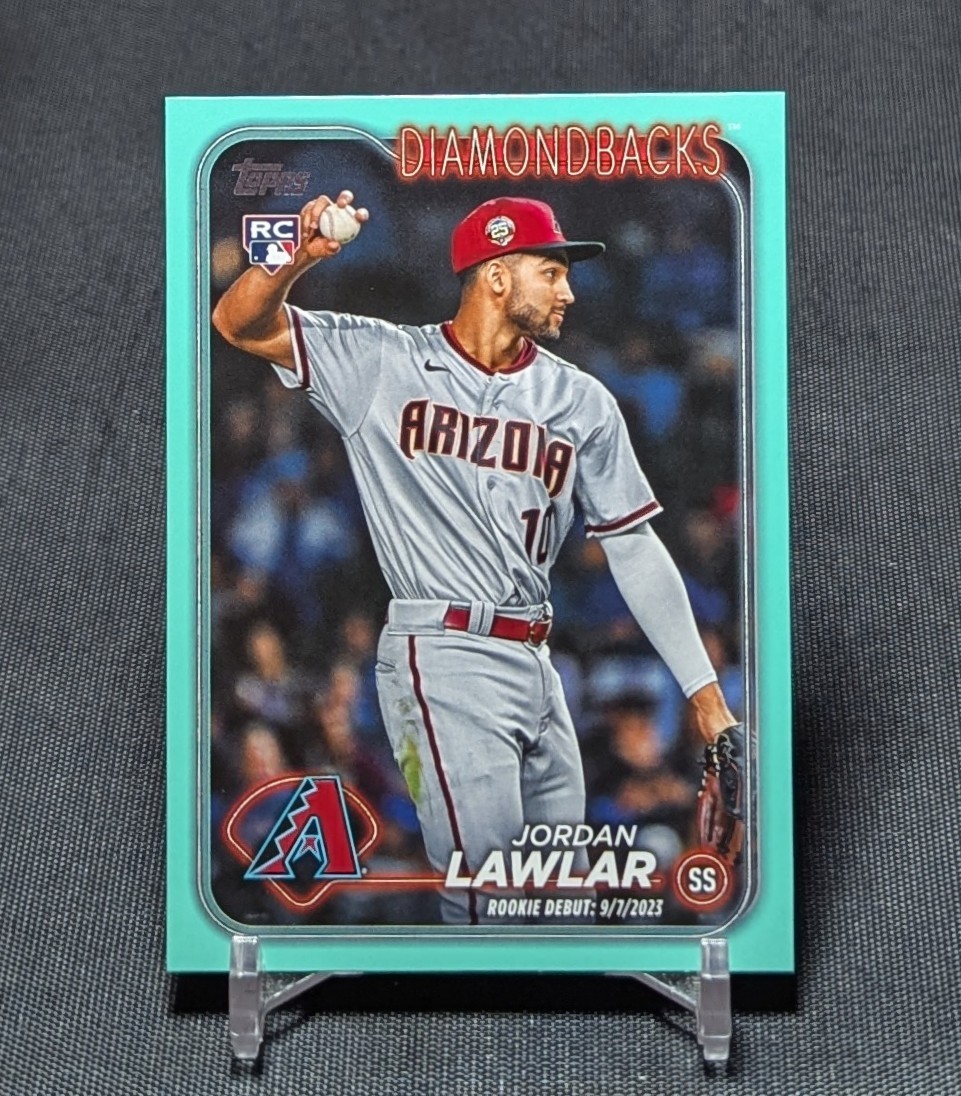 Jordan Lawlar Aqua Debut Rookie RC 2024 Topps Update Card #US41 Diamondbacks