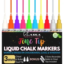10-Pack Liquid Chalk Markers, Neon Multicolor, 10 pack