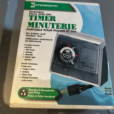 Intermatic P1101 Portable Pool Pump Timer for Above-Ground Pools Indoor/Outdoor