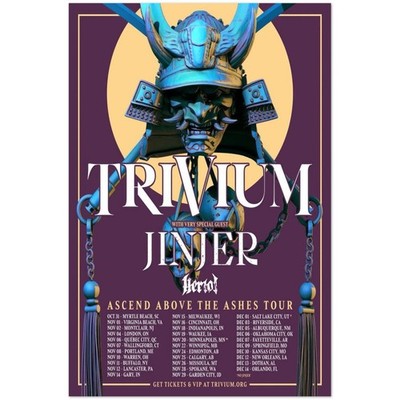 Trivium With Jinjer Ascend Above The Ashes Tour Poster