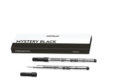 MONTBLANC REFILL RB M 2x1 MYSTERY BLACK PF 1 count Pack of 2 , Mystery Black