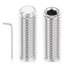 200pcs M5-0.8x16mm 18-8 Stainless Steel Flat Hex Socket Set Screws