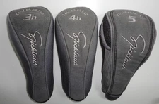 Lot of 3 JACK NICKLAUS Hybrid Fairway Golf Club Head Covers 3h, 4h & 5 Gray/Blac