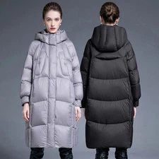 Down Jacket 2026 Winter Jacket Women's Mid Long Fashion Loose Warm Thick Jackets