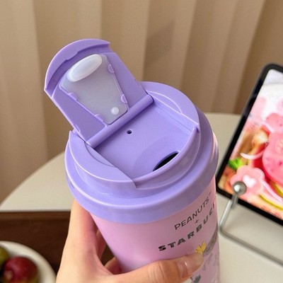 New 2025 Starbucks X Snoopy Limited Purple 16oz Stainless Steel