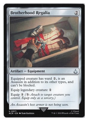 Brotherhood Regalia #71 (NM) Assassin's Creed ACR Magic MTG