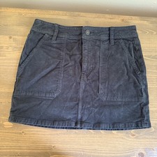 American Eagle Womens 8 Regular Charcoal Grey Corduroy Mini Skirt