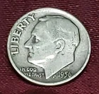 1956-P Roosevelt Dime 90% Silver Free Shipping