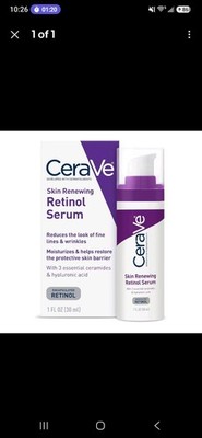 CeraVe Skin Renewing Retinol Anti-aging Face Serum for Wrinkles & Fine Lines 1oz