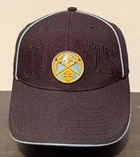 Vintage Denver Nuggets NBA Drew Pearson Strapback Adjustable Hat Black/Blue