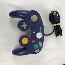 Nintendo GameCube Wired Controller Indigo Purple Tested Original OEM *READ