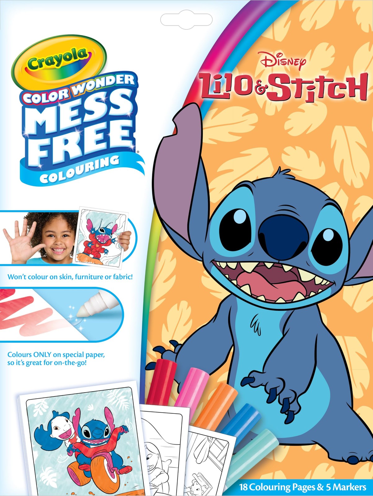 Crayola Lilo & Stitch Color Wonder Mess Free Coloring Set, 18 Lilo & Stitch Coloring Pages, Toddler Travel Activity, Toys & Gifts for Kids, Ages 3+ - Image 5