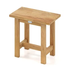 20” Teak Shower Bench Waterproof Shower Stool for Shaving Legs Indoor & Outdoor