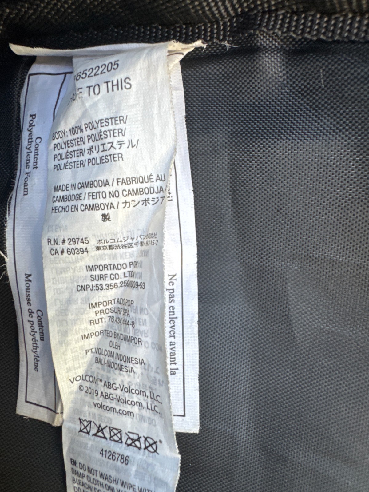 Volcom Backpack Gray/Black Tie Dye Camo Skate Sch… - image 3