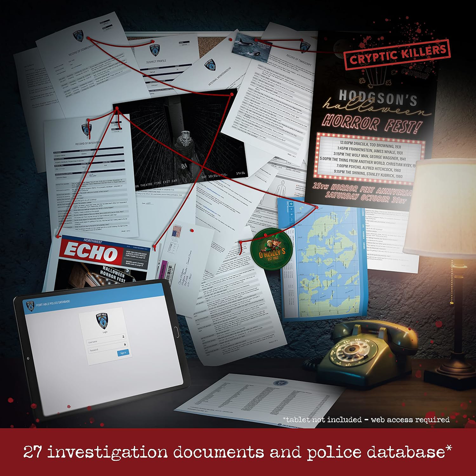 Cryptic Killers Unsolved mystery game Cold Case Files Investigation
