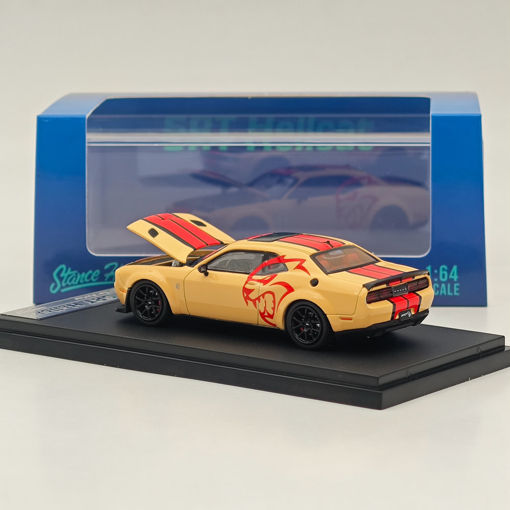 Stance Hunters 1/64 Dodge SRT Hellcat Desert Yellow Diecast Model