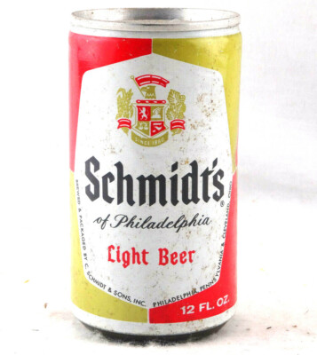 Schmidt's Light Beer Can Aluminum Vintage 1970's Top Opened Free Shipping