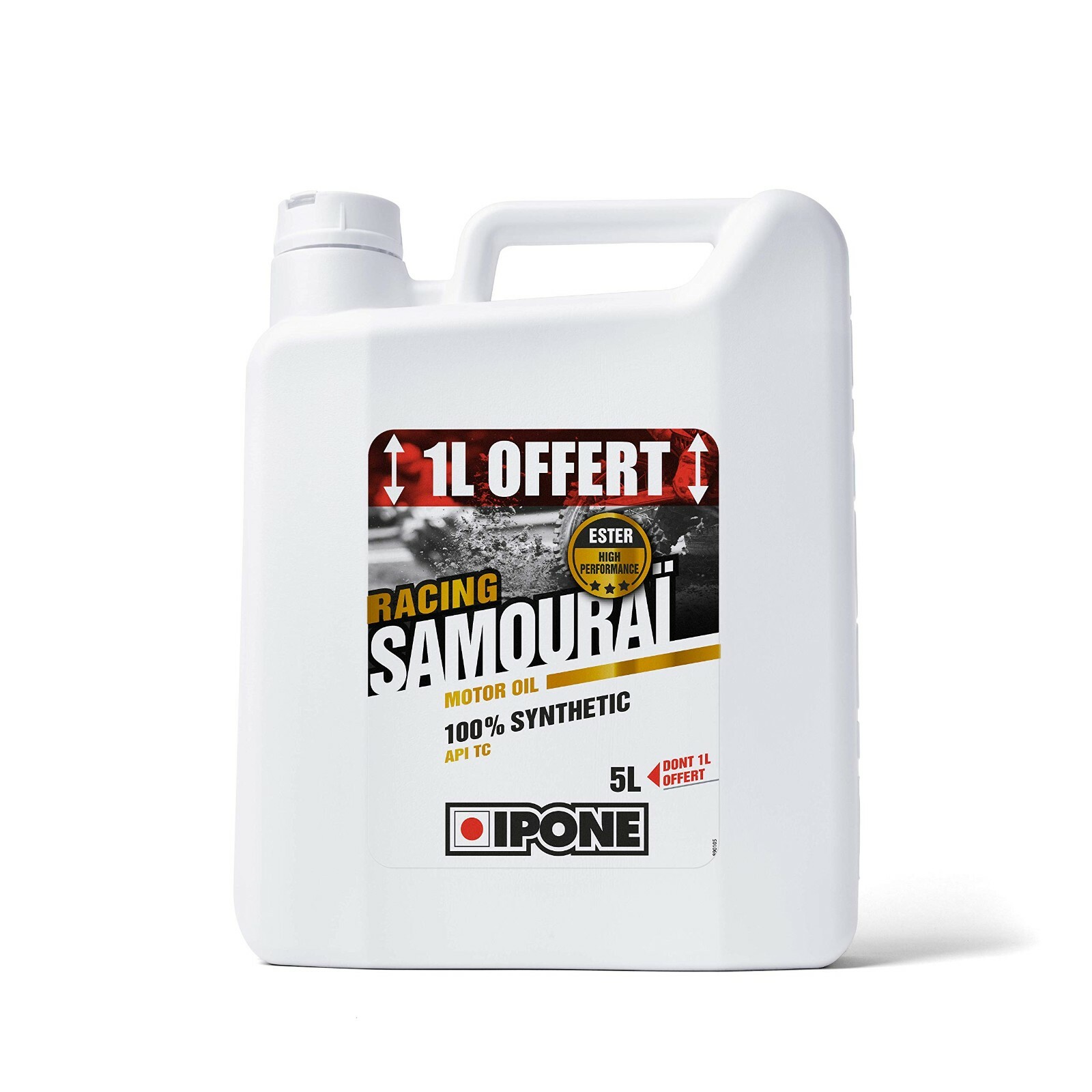 Huile 2T IPONE SAMOURAI lubrifiant moto cross et scooter racing 5L