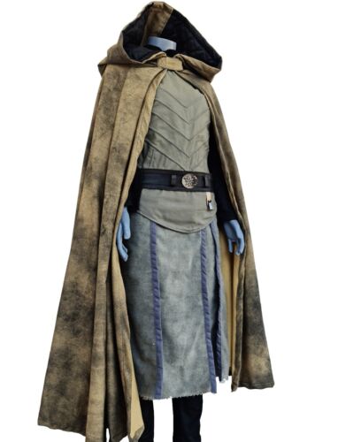 Inspired By Star Wars Shine Hati Costume with Cape & Leather Belt. - Afbeelding 1 van 8