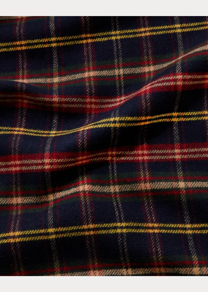 Manta Ralph Lauren Home Alden a Cuadros Lana Cachemira Azul Marino 55 x 72 Nueva con Etiquetas $795 Foto 2 de 3