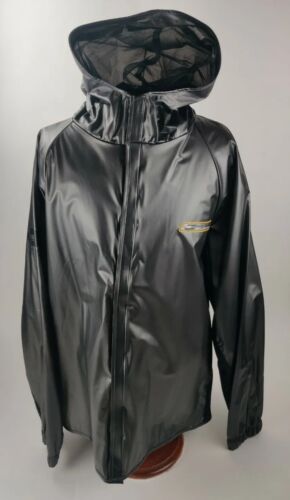 Vintage Tommy Hilfiger Athletics Silver Vinyl Rain Poncho Windbreaker Jacket XL - Picture 1 of 12