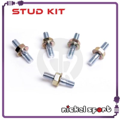 6mm M6 x1.0 Stud Nut 27mm For Toyota Landcruiser 1JZ 1HD CT20 CT26 Turbo 5 Sets
