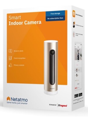 Netatmo Smart Überwachungskamera Innen mit Bewegungserkennung, WLAN - Gold