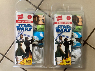 Lot De Slips Garçon Hanes Star Wars Taille 4 – 100% Coton Multicolore