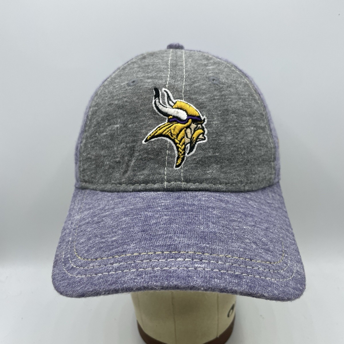 Minnesota Vikings Hat New Era Womens Strapback Heather Purple Gray