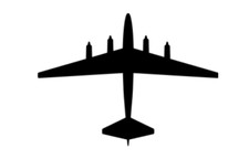 7" us military aircraft silhouette b-52 model 462-29 sticker decal usa made