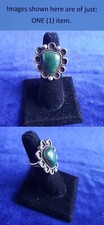 Old Pawn Native American Indian Sterling Silver Turquoise Size 6 Ring 25ri818