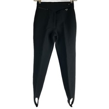 Obermeyer Ski Pants Women Sz 26 Black Wool Blend Vintage Stirrup Snowboard Japan