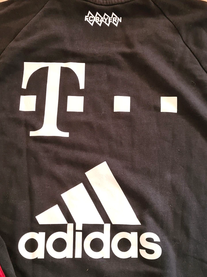 FC Bayern Munich T Adidas Sweat À Capuche Noir Homme Taille L - Photo 3/4