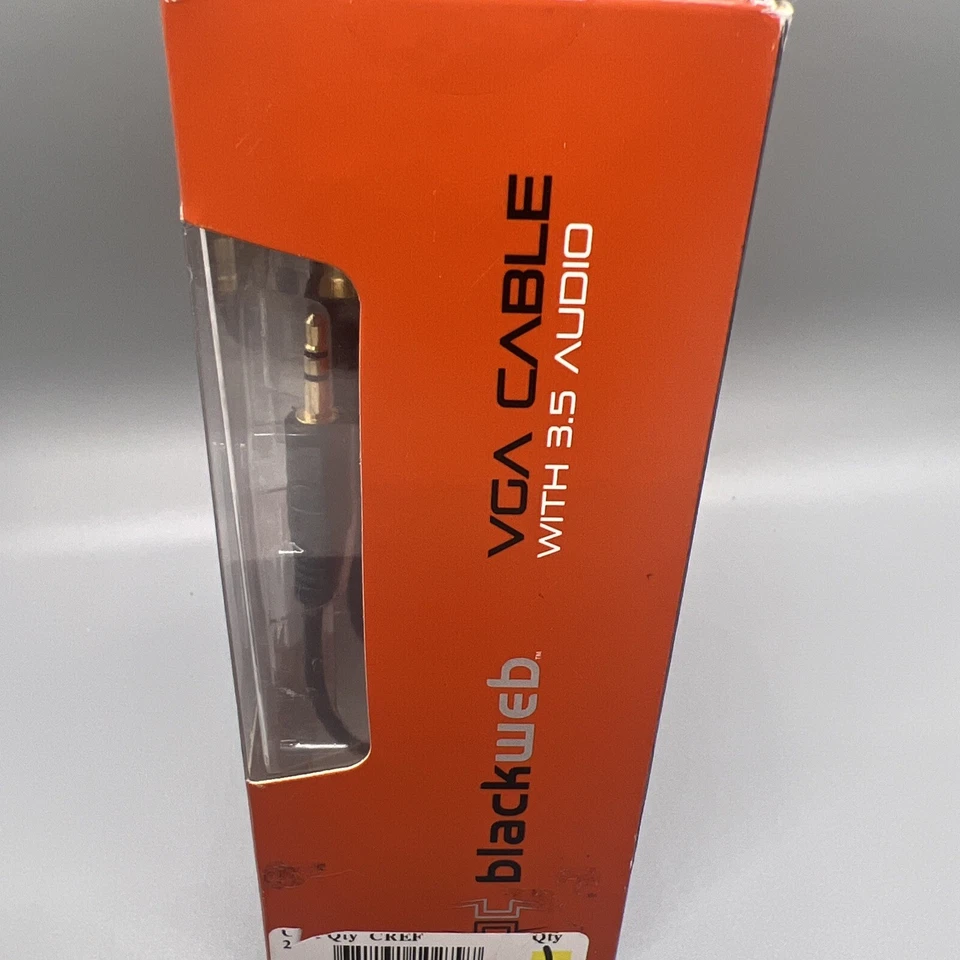 Blackweb VGA Cable With 3.5 Audio 10 FT Connect PC to VGA Compatible Device. - Image 2 of 4