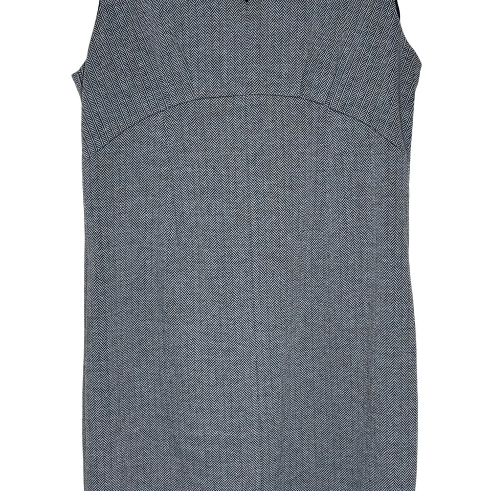 Modcloth Gray Sleeveless Shift Dress Size XL V-neck Herringbone Pattern - Image 3 of 4