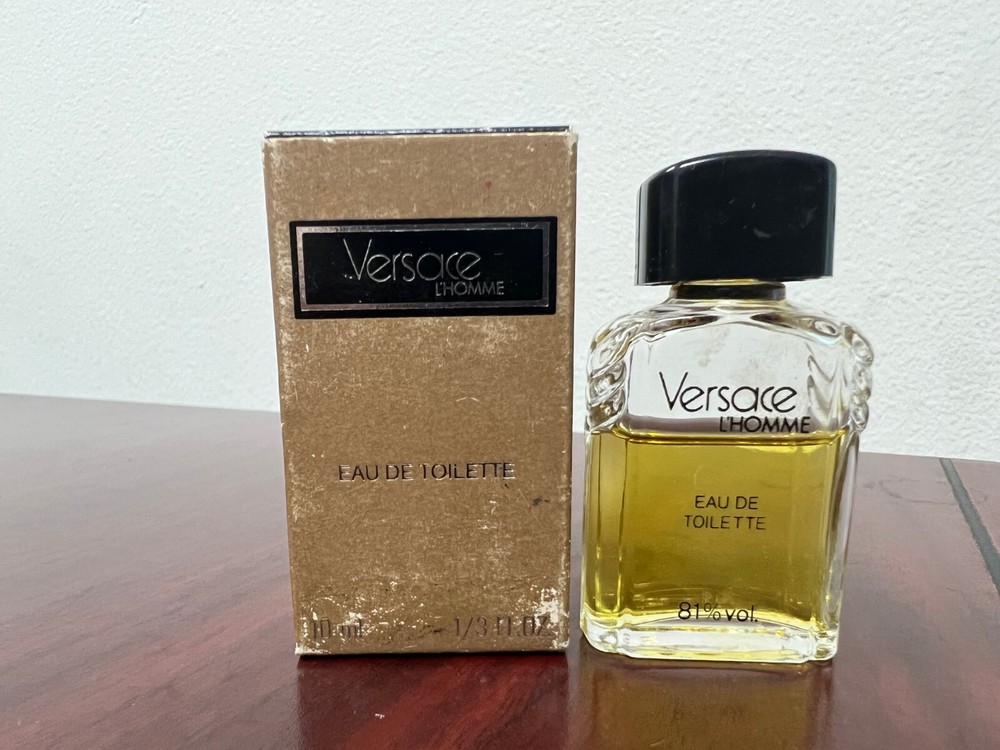 * VINTAGE * VERSACE L'HOMME by VERSACE 0.33 oz / 10 ML EDT Miniature As Pictures