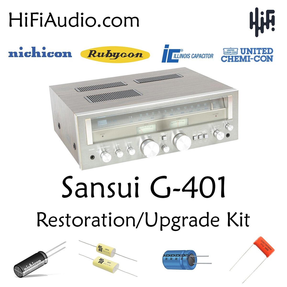 Sansui G401 rebuild restoration recap service kit fix repair