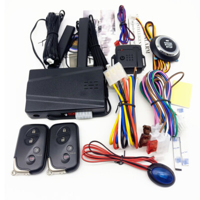 Keyless Entry Car Engine Start Alarm System Push Button Remote Starter Stop Kit