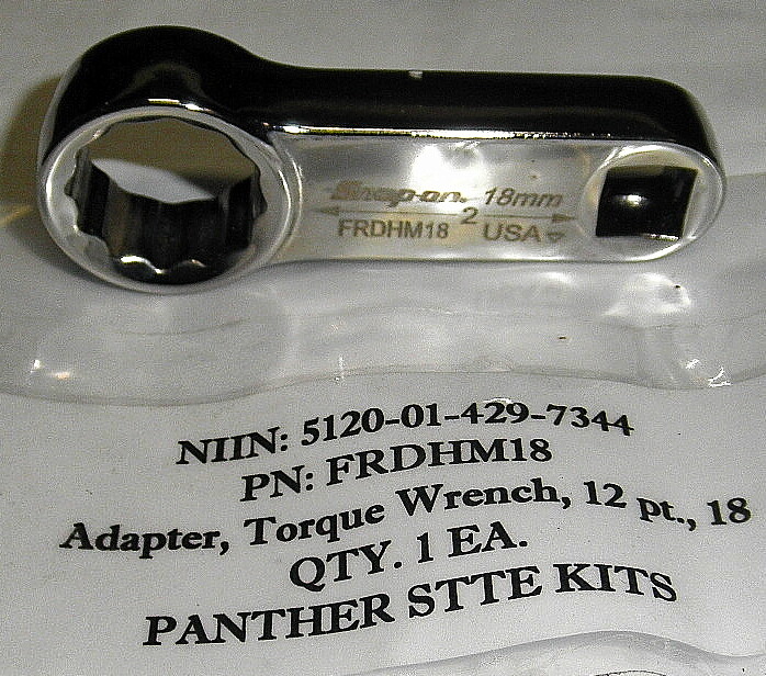 Snap-on FRDHM18 18mm Torque Wrench Adapter 5120-01-429-7344 | eBay
