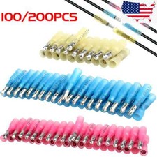 100-200X Heat Shrink Bullet Wire Connectors 22-10AWG Male Female Crimp Terminals