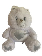 Care Bear 2007 25th Anniversary Swarovski White Tenderheart Bear Plush 12"