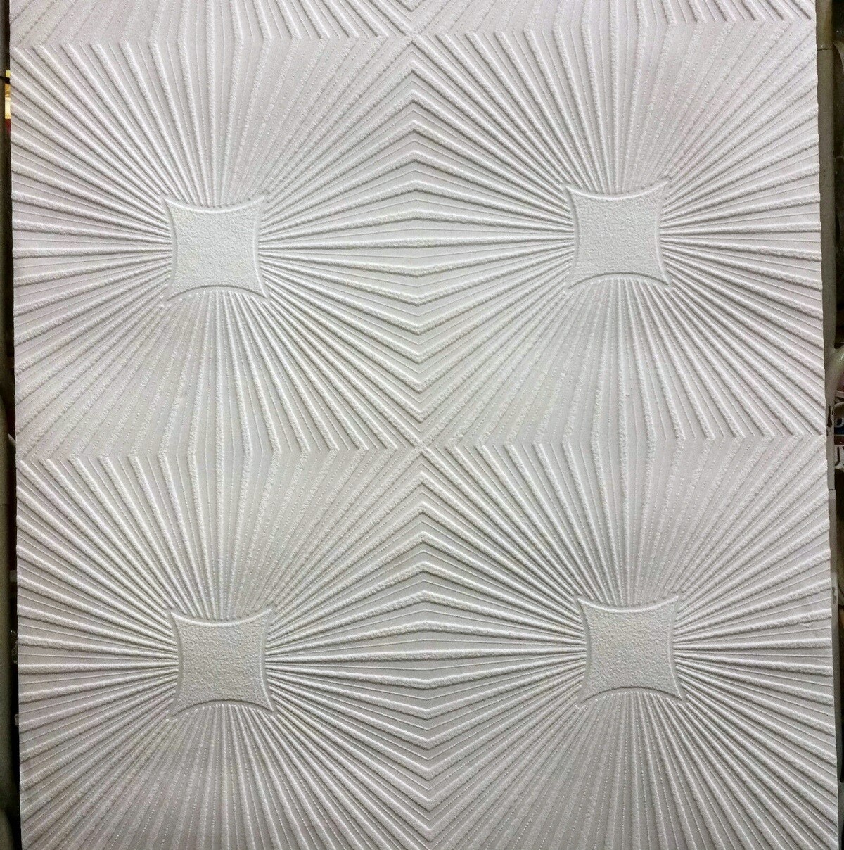 Anaglypta High Quality White Blown Vinyl Textured Paintable Wallpaper