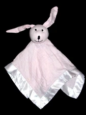 Aden + Anais Pink Dog Bunny Musy Mate Baby Blanket Satin Trim Security Lovey