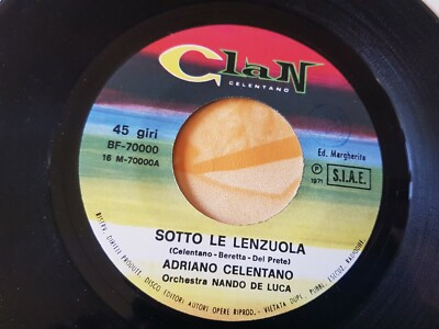 Vinyl7inch Adriano Celentano Torno Sui Miei Passi Italy Press 1967 EX VG