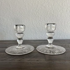 Vintage Pair of Viking Prelude 3” Single Candleholder - Mid Century 1940-1986