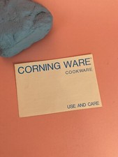 Vintage Corning Ware Cookware Use and Care Pamphlet Only
