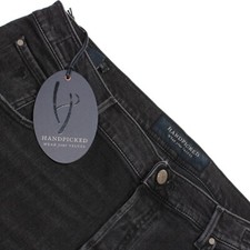 Handpicked NWT Milano Denim Jeans Size 40 US In Dark Gray Cotton Blend